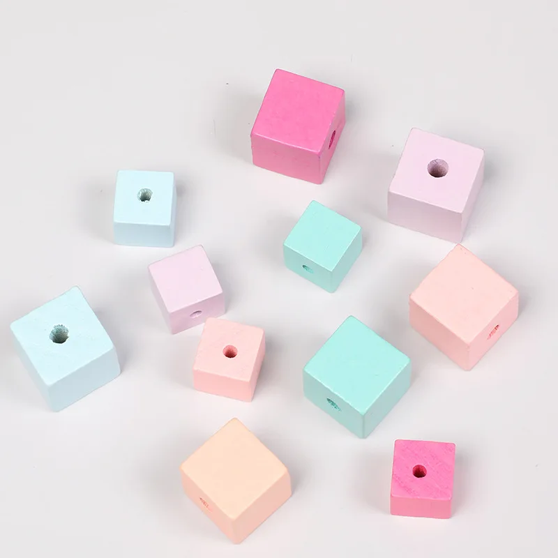 20pcs 15-20mm Colored Square Wooden Beads Handmade Custom Fashion Decorations DIY Necklace Bracelet Jewelry Making Accessories 20pcs 15-20mm Colored Square Wooden Beads Handmade Custom Fashion Decorations DIY Necklace Bracelet Jewelry Making Accessories