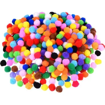 

Pompoms for Craft Making and Hobby Supplies 500 Pieces 1 cm Assorted Colors