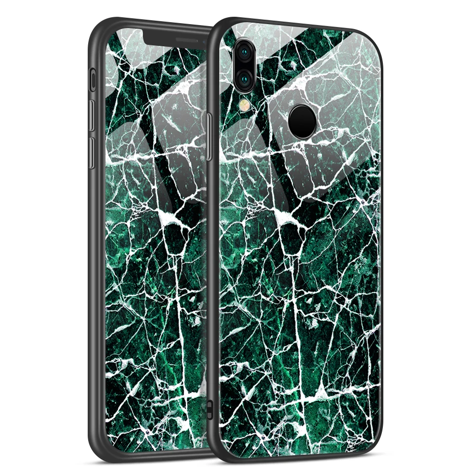 W303 Для huawei P20 Lite Pro Plus Роскошный чехол из закаленного стекла для huawei P20lite/Nove3e TPU модный противоударный жесткий защитный чехол - Цвет: W303