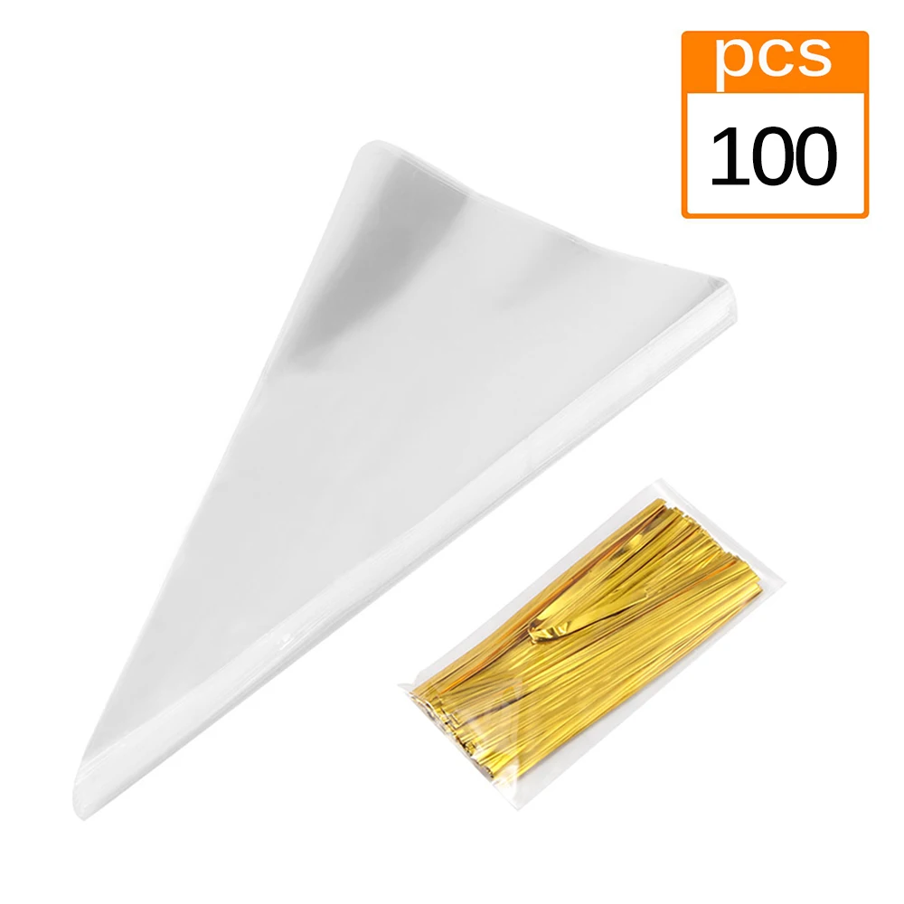 100 шт. треугольный мешок для конфет печенья DIY подарков на рождественскую елку
