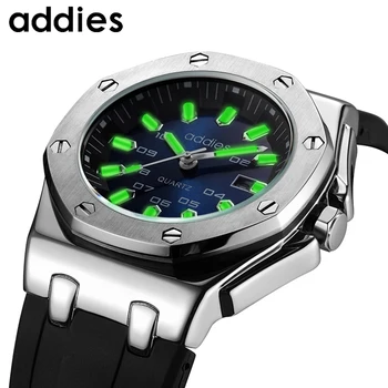 

ADDIES Men Sport Watch Silicone Strap Quartz Army Military Watches Date Clock Men Top Brand Luxury Male Relogio Masculino
