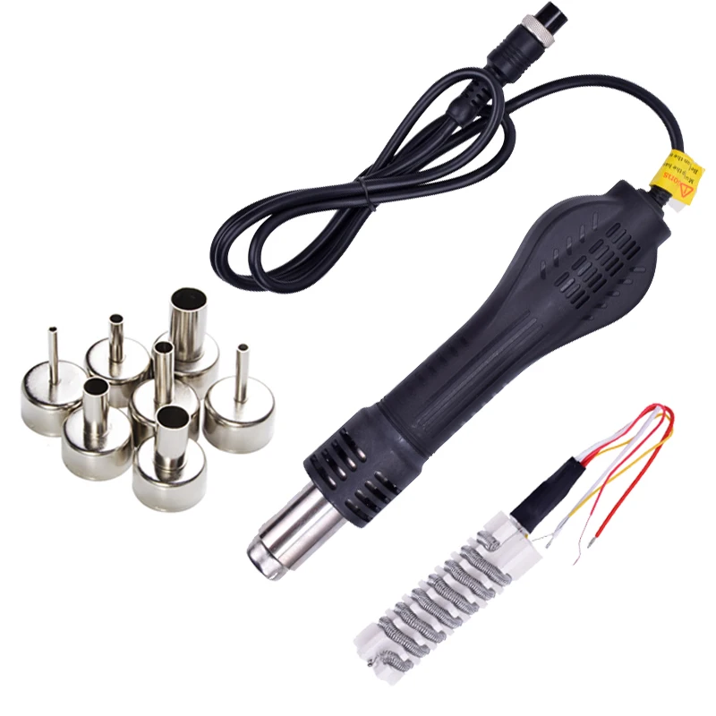 D 110v 220v 858a 858D 878A 878 852d+ 909d 9305d горячего воздуха пистолет SMD паяльная станция ручка с наконечником и обогреватель - Цвет: D