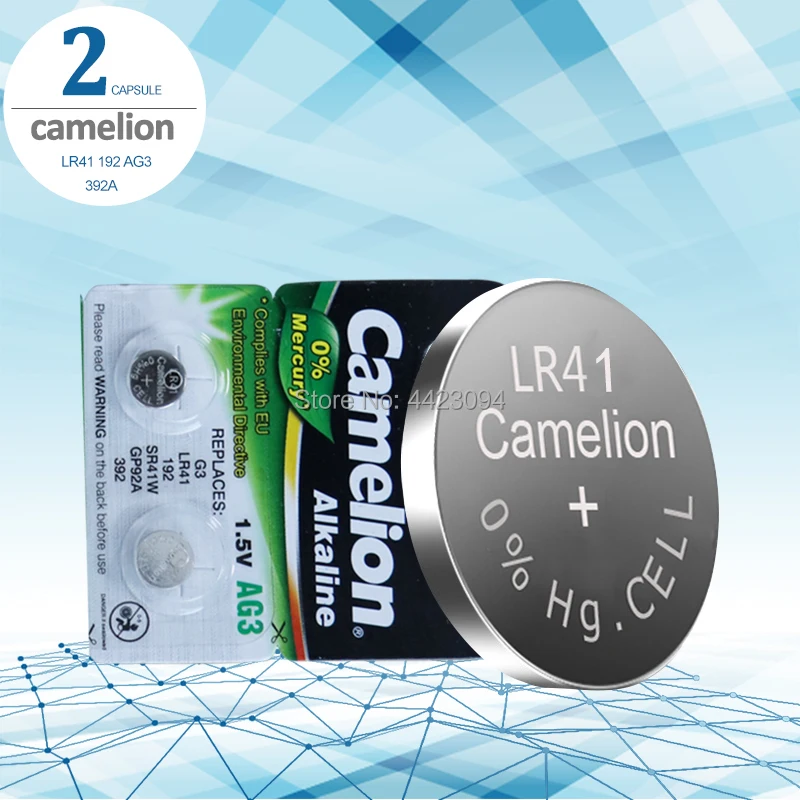 Camelion-Pile bouton LR41, pièce au lithium 24.com, 100% d'origine, SR41  AG3 G3A L736 192 39pipeline Zn/Mnings, 1.5V, 2 pièces - AliExpress