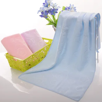 

Quick-Drying Beach Towel Embossed Bath Towel Fine Fiber 70*140 Summer Thin Bear Paragraph Large Bath Towel Towel