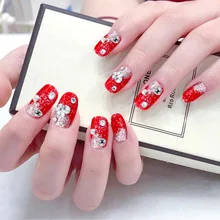 Summer New Style Wear Nail Tips Toenail Patch Fake Nails Finished Product Silver Metal Toenails Stickers