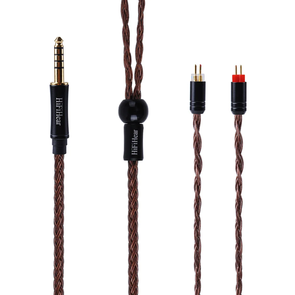 2PIN 4.4 HiFiHear 16 Core посеребренный кабель 2,5/3,5/4,4 мм балансный кабель с MMCX/2pin разъем для ZS10 ZS6 AS10 V90 BL0N BL-03 - Цвет: 2PIN 4.4