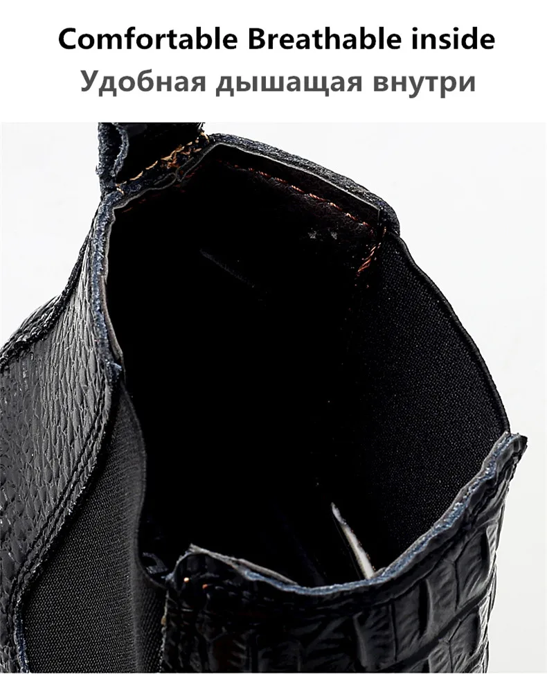 UEXIA; зимние ботинки «Челси»; мужские кожаные ботинки высокого качества; модные повседневные теплые зимние ботинки на меху в байкерском и деловом стиле