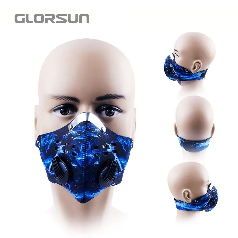 GLORSUN маска на заказ из неопрена n99 анти-пм2, 5 мотоциклетная велосипедная черная моющаяся маска для рта для занятий спортом