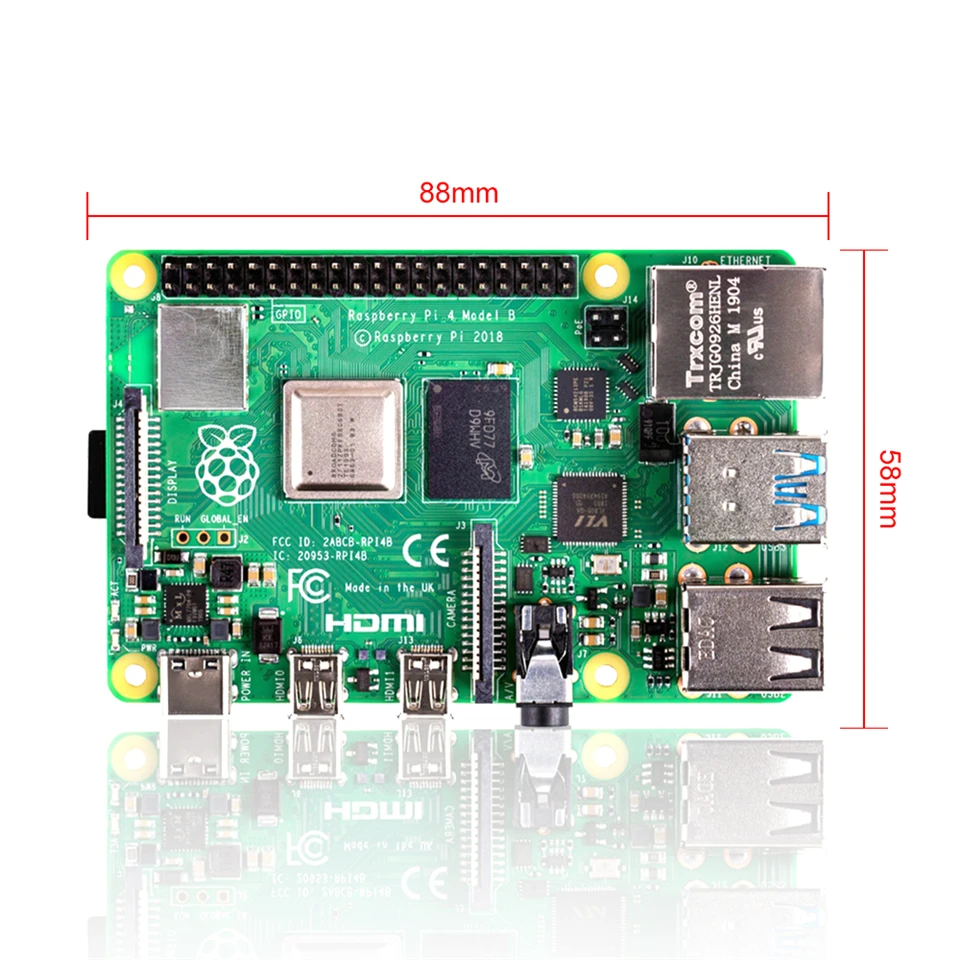 Последние Raspberry Pi 4 Модель B LPDDR4 2G/4G Quad-core Cortex-A72(ARM v8) 64-бит 1,5 Ghz Dual core 4K HDMI Выход Мощность чем 3B