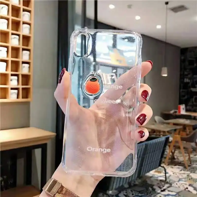 

Soft Clear Phone Cases For iphone 11 Pro X XS Max XR 6 6S 7 8 Plus Case Fruit lovely delicate Transparent Silicon Back Cover