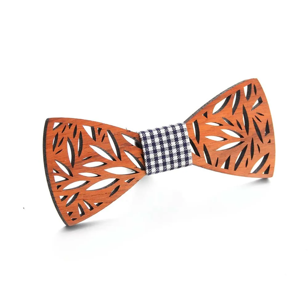 Wood Bowtie Мужские выдалбливают, резные, деловые, вечерние, подарок, деревянный галстук-платок, винтажный галстук-бабочка, новая свадебная бабочка, настоящая древесина, галстук на шею - Цвет: Wood Bowtie
