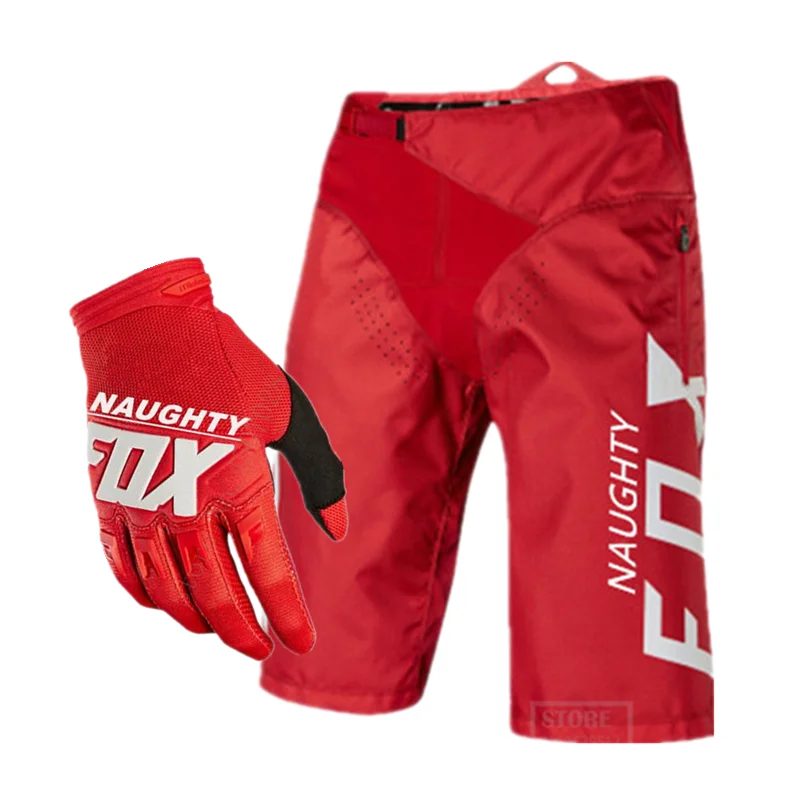 NAUGHTY FOX Demo MTB DH велосипедные шорты MX XC противоударные Перчатки Горные грязные велосипедные шорты для мотокросса и наборы перчаток