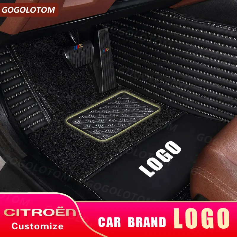 Кожаные автомобильные коврики на заказ для Citro n CITROEN C2 C3 XR C4 Aircross Grand Picasso C5 C6 Coupe 1 2 3