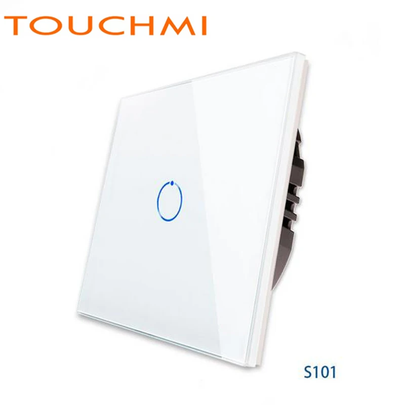 

TOUCHMI Touch Switch Wall Switch Crystal Glass Panel Light Switch 1Gang 2gang 3gang 1way switch S101 EU/UK standard, 110V-240V