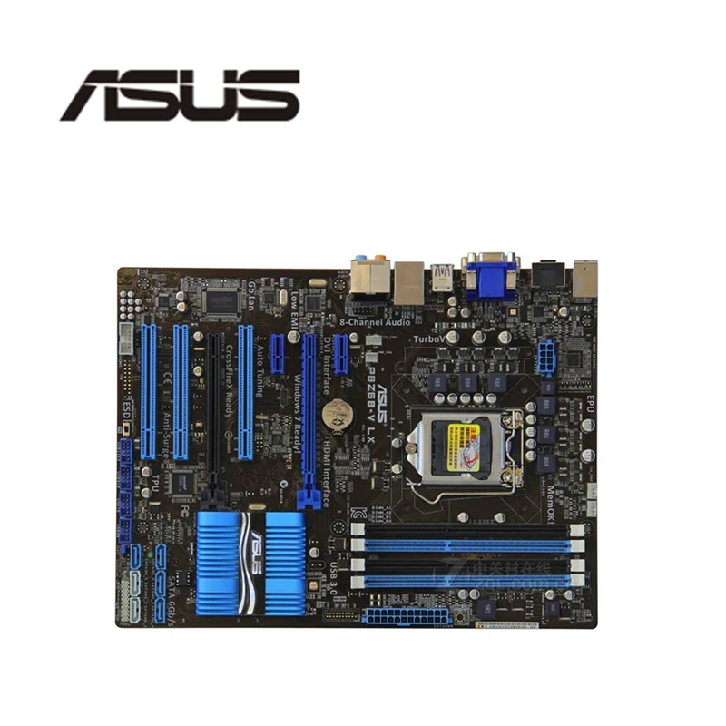 LGA1155 для ASUS P8Z68-V LX использоваться для настольных ПК Z68 1155 Материнская плата DDR3 USB3.0 SATA3