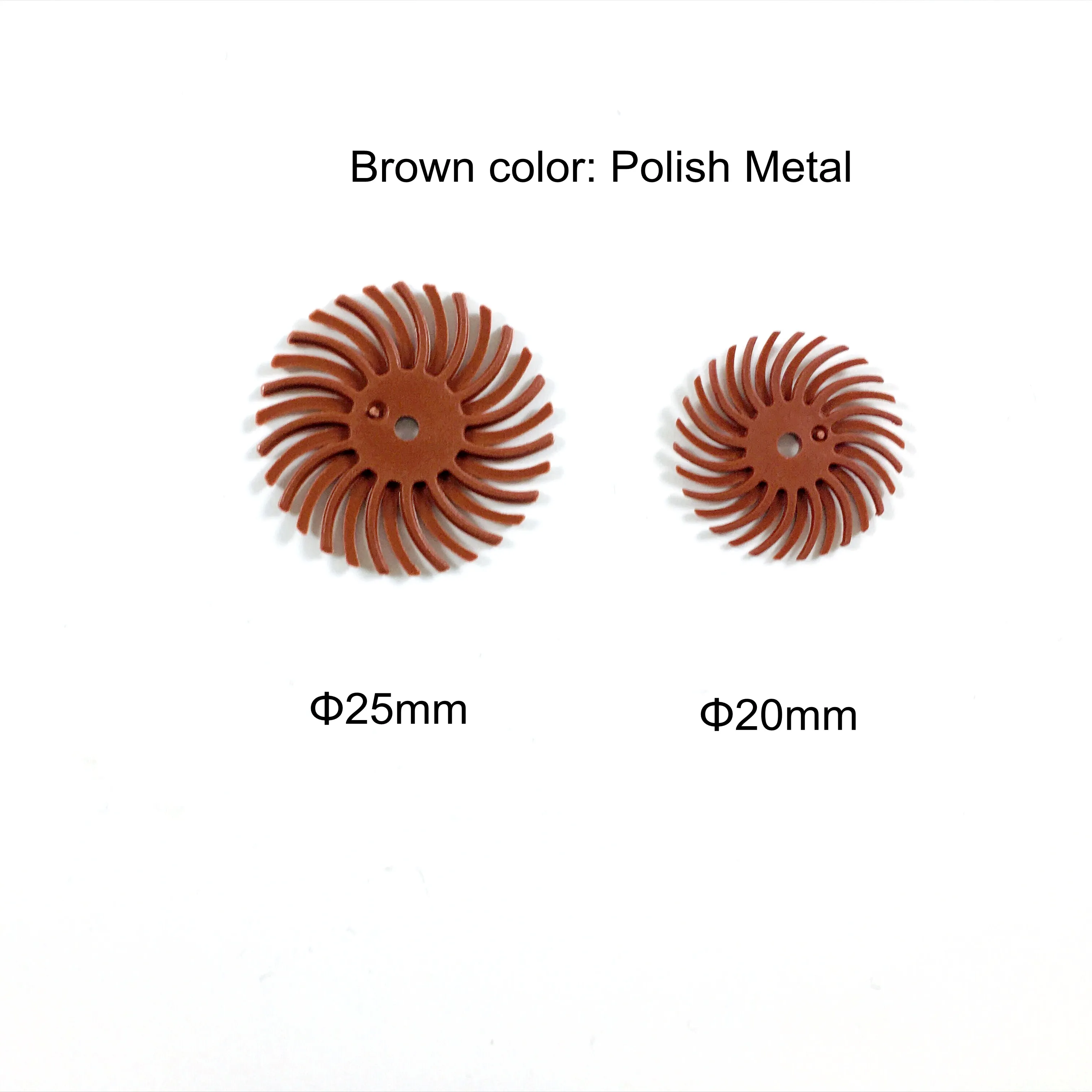 

Dental Composite Spiral Teeth Finishing Polishing Metal Wheel Disc Brown 20mm/25mm