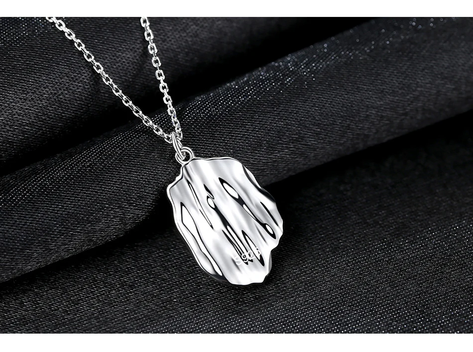 CZCITY Leaf shape дизайнерский натуральный жемчужный кулон белый пресноводный жемчуг ожерелье 925-серебро-ювелирные украшения Прекрасные ювелирные украшения подарок для женщин