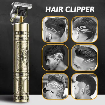 

USB Rechargeable Baldheaded Hair Clipper Electric hair trimmer Cordless Shaver Trimmer 0mm Men Barber Hair Cutting Machine