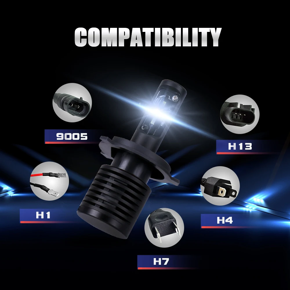Mdatt CSP H4 H1 H3 H7 H8 H11 9005 HB3 9006 HB4 Автомобильные фары лампы 80 Вт 8000LM светодиодные лампы Автомобильные светодиодные фары для автомобиля 12V автомобили 6000K