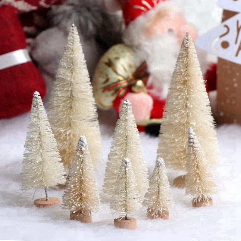 Искусственные настольные мини елочные украшения Рождественская елка 20 см Новогоднее украшение стола миниатюрное дерево 1 шт