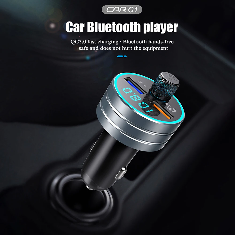 New Auto MP3 Player Car Bluetooth FM Transmitter Wireless Handsfree Audio Receiver 2.4A Dual USB Fast Charger