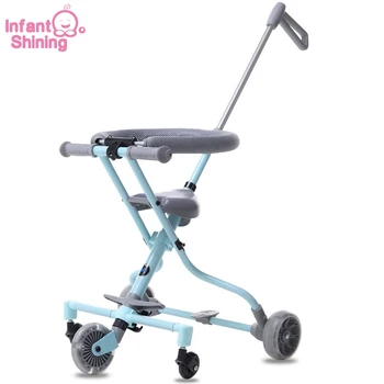 

Stroller Infant Shining Ride on Bike ultra-lightweight folding 3-5Y Children Trolley High Landscape Baby Newborn Umbrella