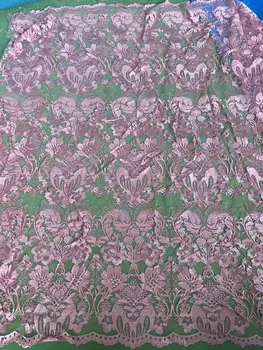 

New African Lace Fabric 2019 French Cord Lace Fabric Embroidered Nigerian Tulle Lace Fabric With Stones For Wedding Party Dress