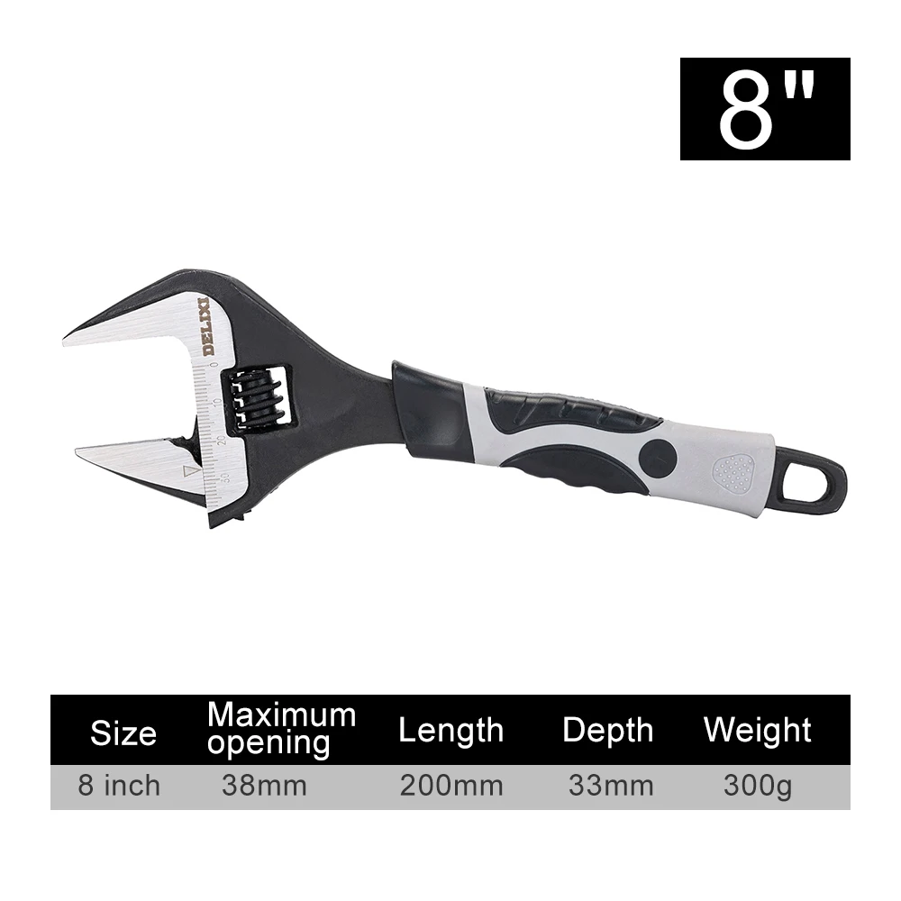 mini hand planer DELIXI Adjustable Wrench Universal Spanner CR-V Steel Mechanical Workshop Hand Repair Tools Car Bicycle Wrench Bathroom For Home to plane wood