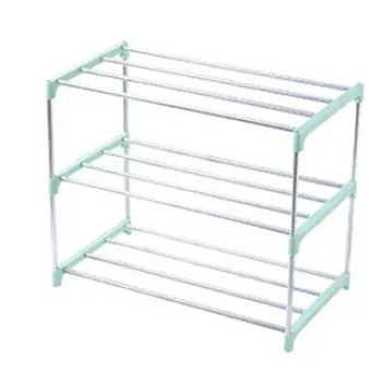 

Simple Multi Layer Shoe Rack Stainless Steel Easy Assemble Storage Shelf Shoe Cabinet