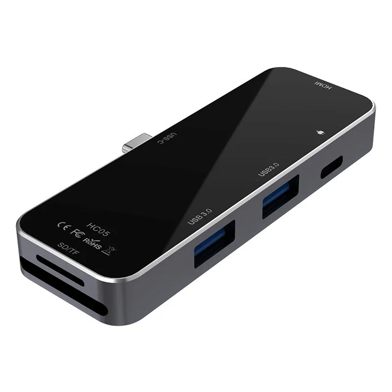 3/6 в 1 Многофункциональный USB C док-станция Тип C к HDMI USB 3,0 USB-C PD TF SD слот для карты MacBook несколько Тип C сплиттер адаптер