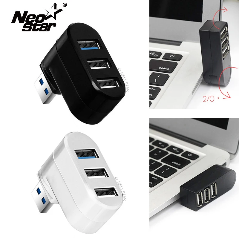 Вращающийся высокоскоростной разветвитель с 3 портами USB Multi 2 0/3 0 адаптер для
