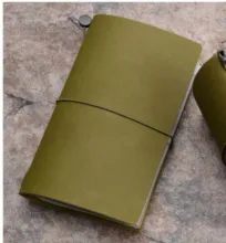 

Hand Made Genuine Leather Journal Set Blank+Lined+Grid Paper 240P Thick Traveller Fashion Notebook 220mm*125mm