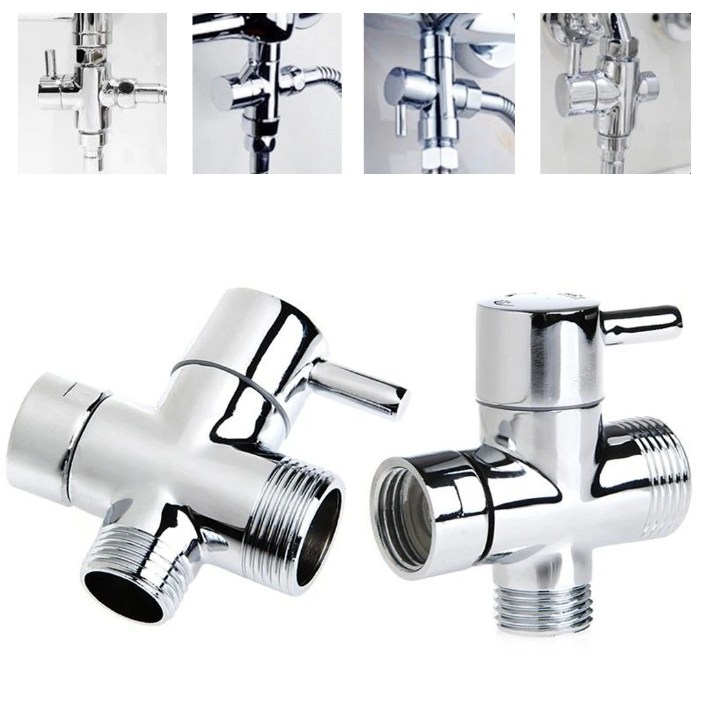 2.5cm 2cm Outlets T-adapter Valve 3 Ways Splitter For Diverter Bath Toilet Bidet Sprayer Shower Head