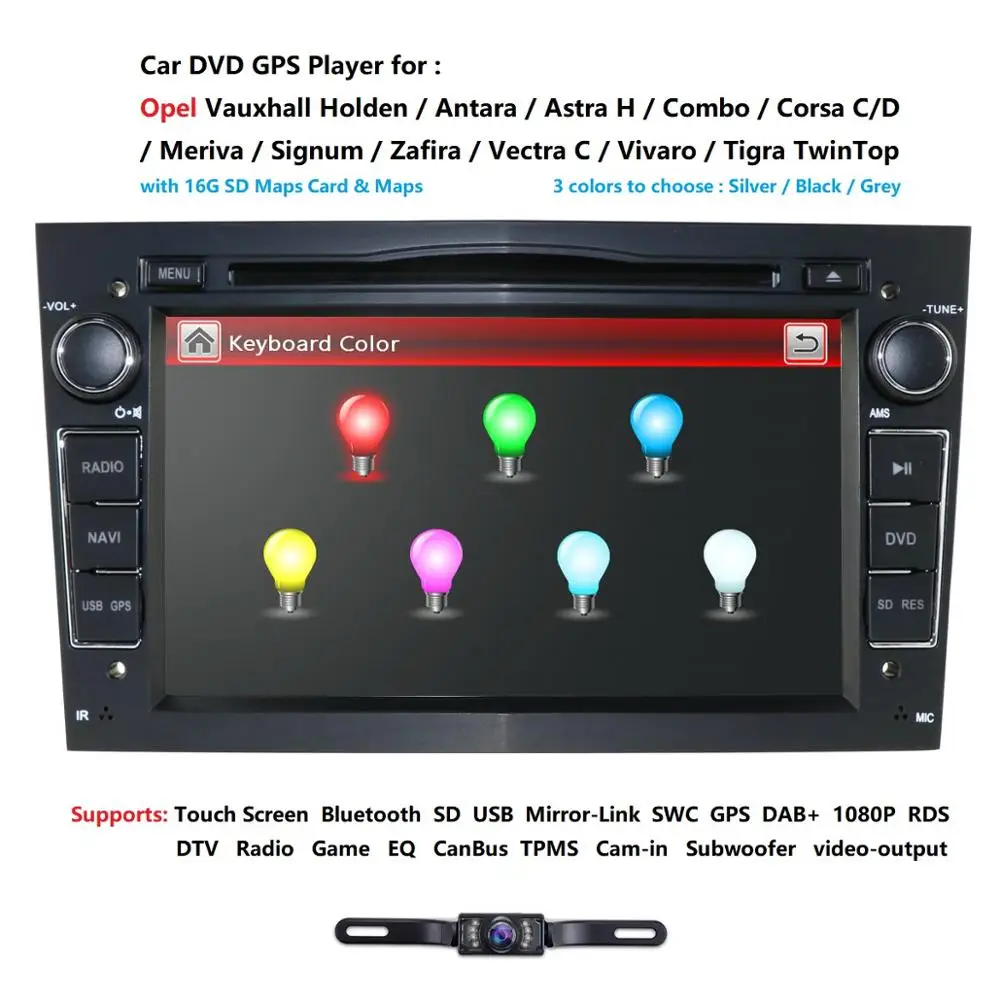 Top 7 inch 2 din pouces Double Din dans le tableau de bord pour Opel Vauxhall Corsa Vectra Astra GPS Navigation lecteur DVD lien mir 3