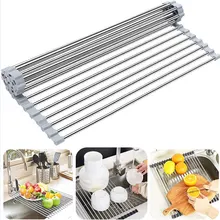 

Kitchen Accessories Foldable Dish Drying Rack Drainer Over Sink Organizer Rack Tray Drainer Household Bathroom Gadgets Tool