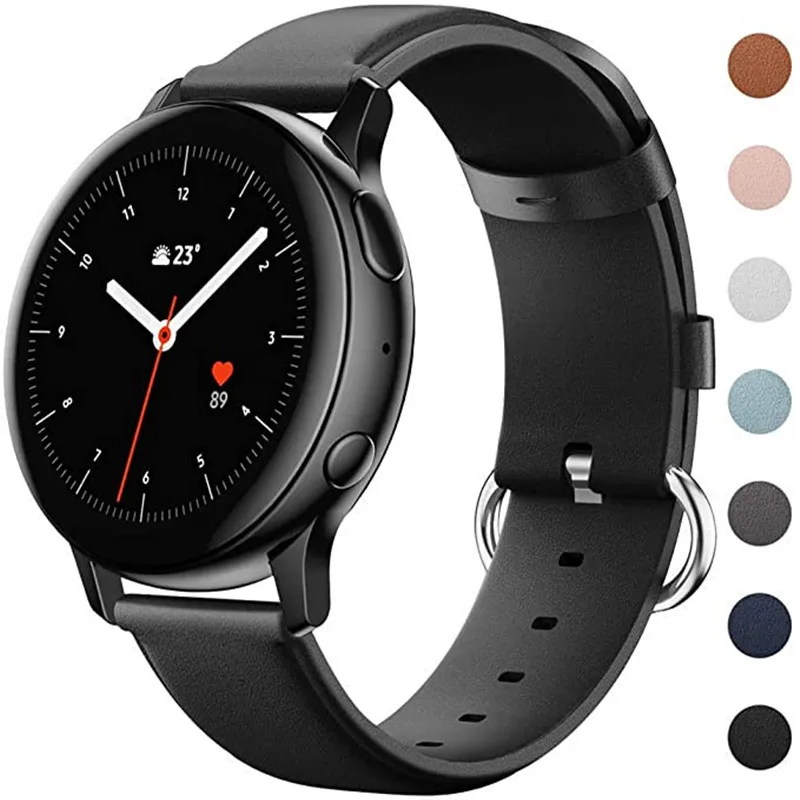 8 видов цветов оригинальный ремешок для часов из натуральной кожи Samsung Galaxy Watch Active