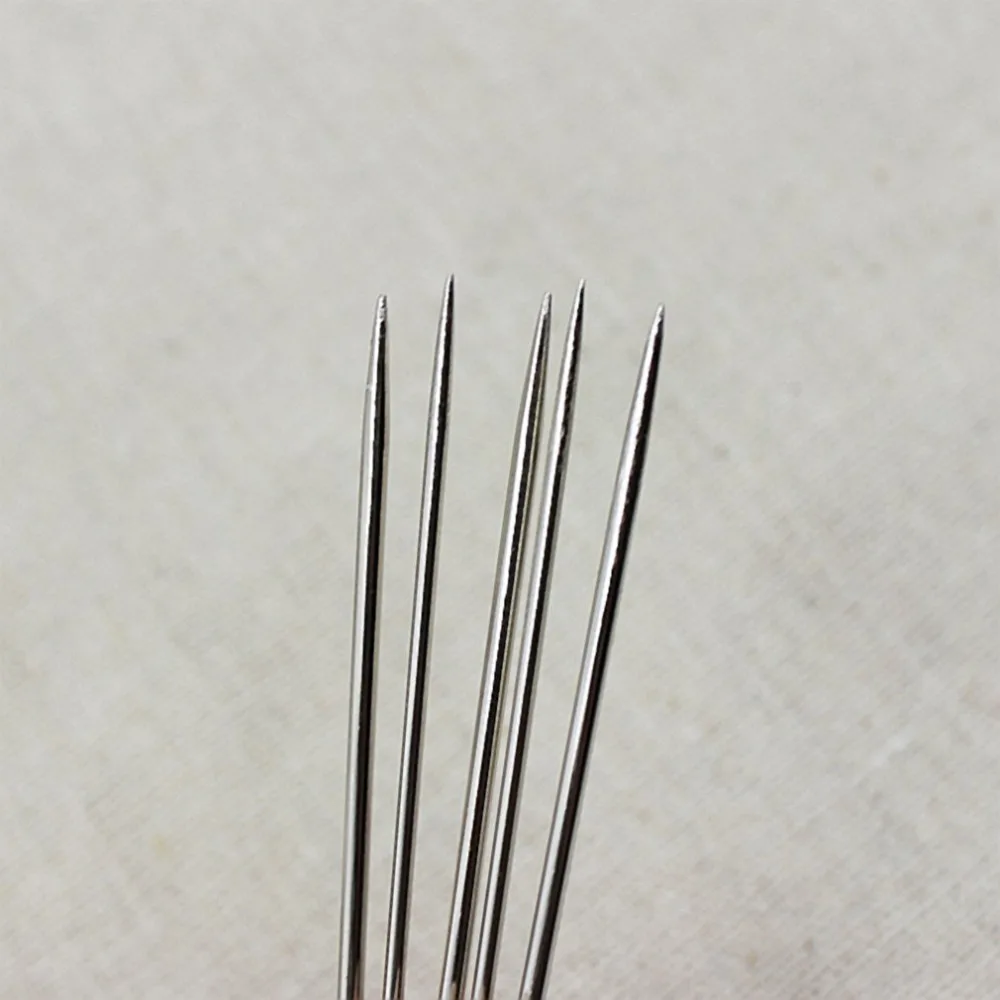 Multifunctional 55pcs Hand Sewing Needles Set Stainless Steel+Iron Silver Eye Needles Self-Threading Household DIY Craft