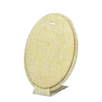 

2020 Fashion Beige Linen Display Stand Holder Jewelry Shelf Pendant Showcase Bracket Boutique Storage Organizer