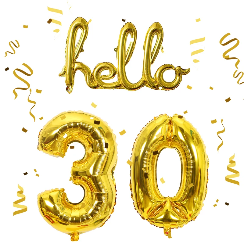 1 шт. надувные воздушные шарики Hello 30|Воздушные шары и аксессуары| |