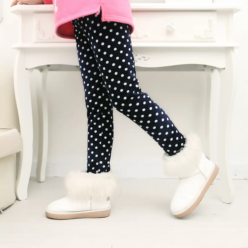 Child Girls Trousers Kids Autumn Winter Keep Warm Leggings Thicken Pencil Pants for Girl 2 3 4 5 6 7 8 Years Children Clothing