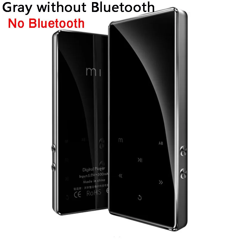 gray no Bluetooth HIFI металлический MP3 музыкальный плеер Ультратонкий mp3 с динамиками без потерь Портативный Аудио плеер FM радио Электронная книга диктофон - Цвет: gray no Bluetooth