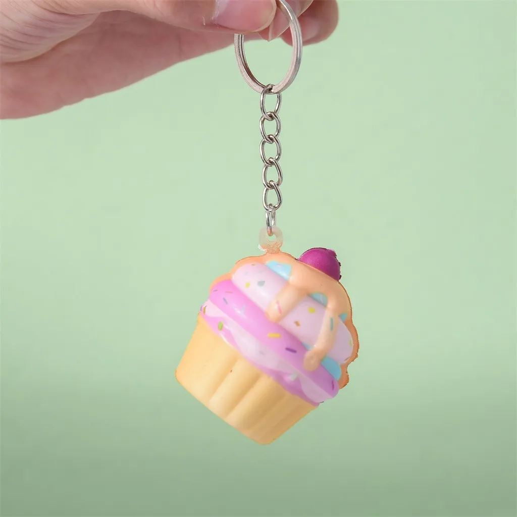 Kawaii очаровательные мороженое торт ароматический крем медленно брелок снятие стресса игрушка