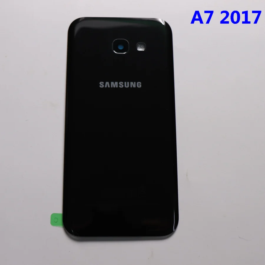 Samsung задняя Батарея крышка A320 A520 A720 для samsung Galaxy A5 A3 A7 SM-A520F SM-A320F SM-A720F сзади Стекло чехол - Цвет: A720 black
