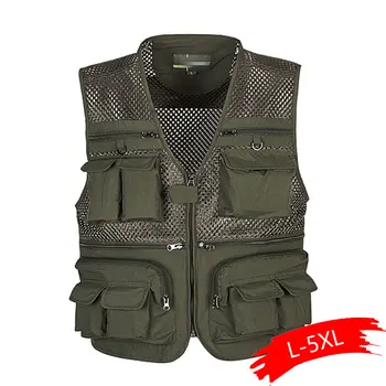 

Unloading Tactical Vest Coat Fashion Men's Summer Photographer Waistcoat Mesh Work Sleeveless Jacket Tool Many Pocket Vest Male