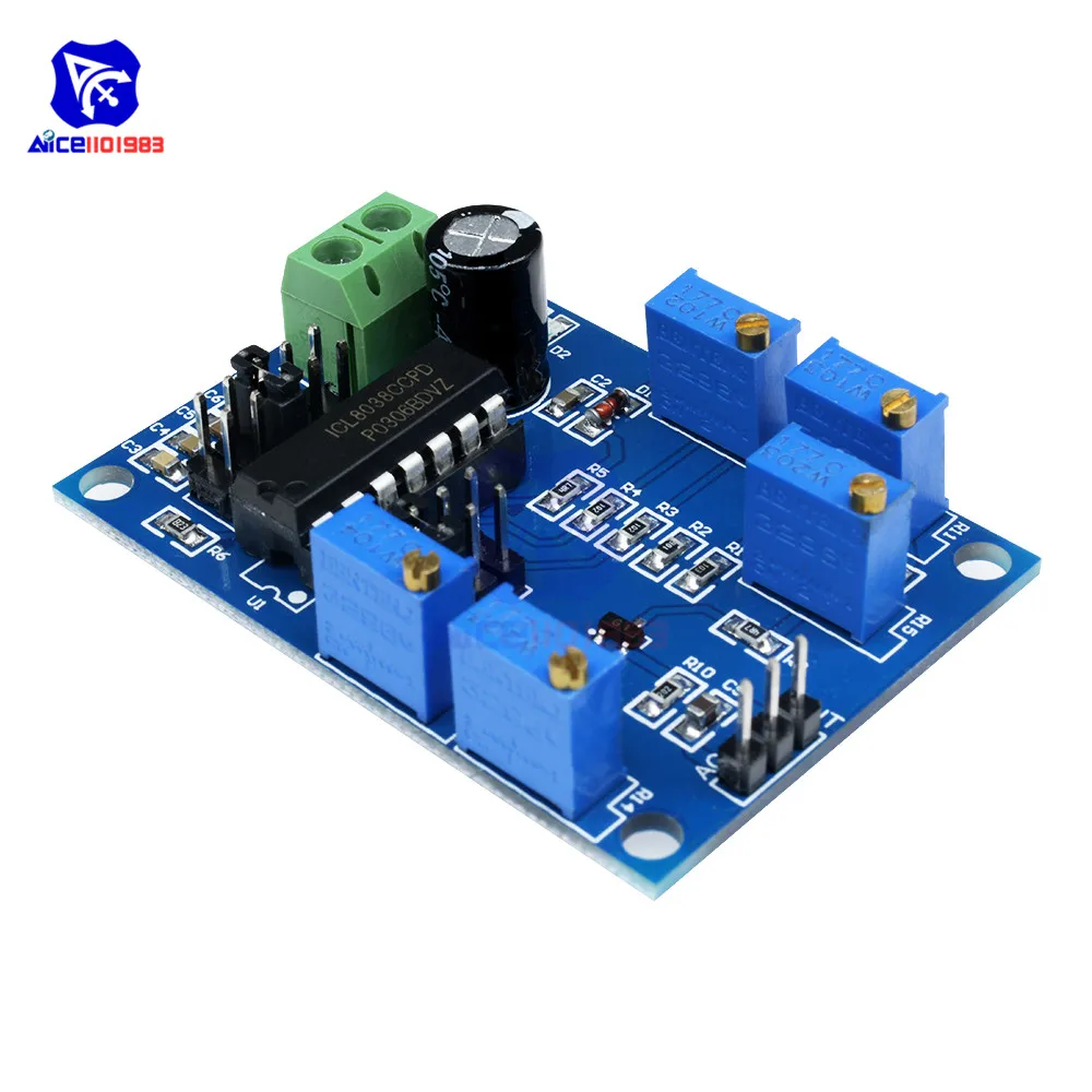 

ICL8038 Signal Source Generator Medium/Low Frequency 10Hz-450KHz Triangular/Rectangular/Sine Wave Generator Module 12V to 15V