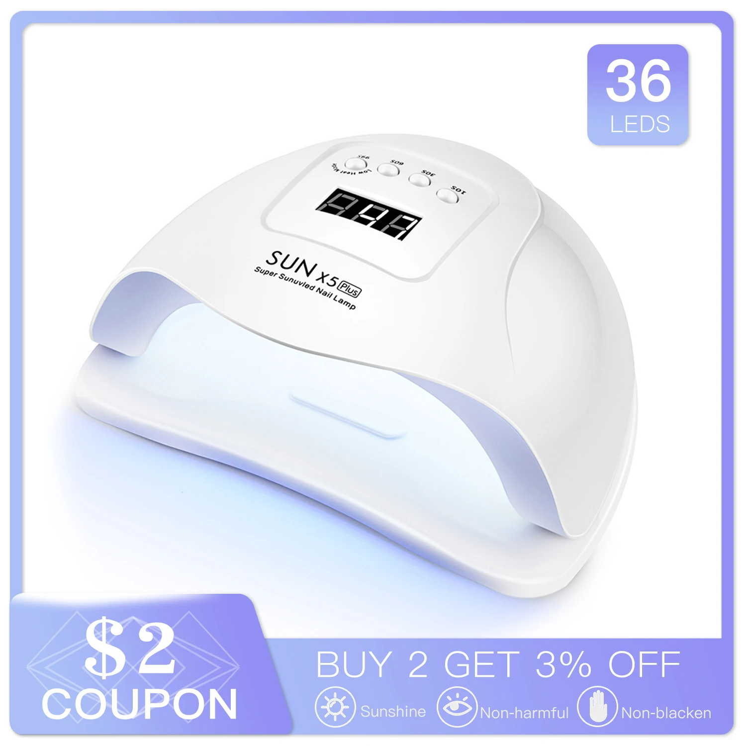 

UV LED Nail Lamp with 36 Pcs Leds For Manicure Gel Nail Dryer Drying Nail Polish Lamp With Auto Sensor Manicure Salon Lamp