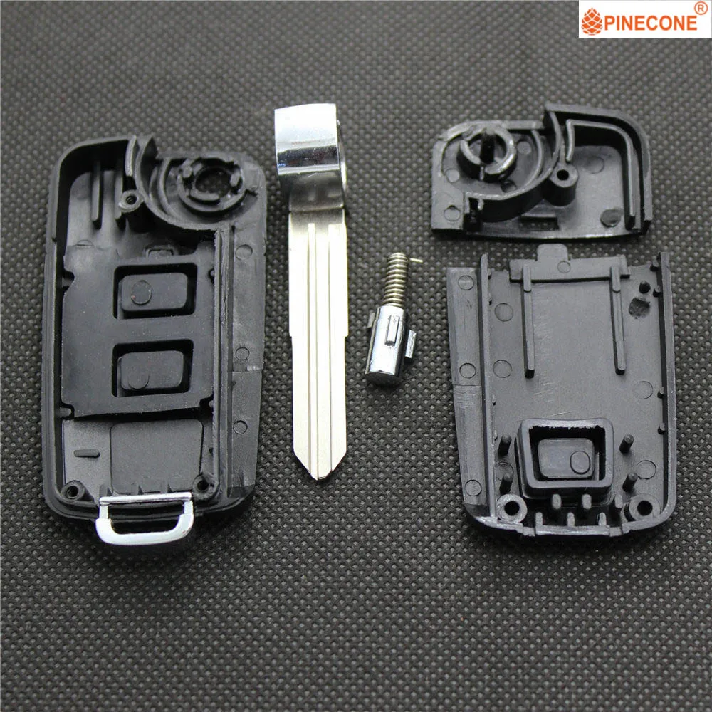 Pinecone для ключа чехол для hyundai Tucson ключ 2+ 1 кнопки Uncut Blade модифицированный пульт дистанционного управления откидной Складной автомобильный ключ корпус
