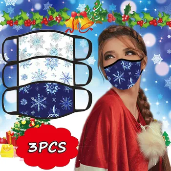 

3PCS Adult Christmas Anti-dust Washable Reusable Protect Face Mask mascarillas masque Personal Health Care breathable Face Mask