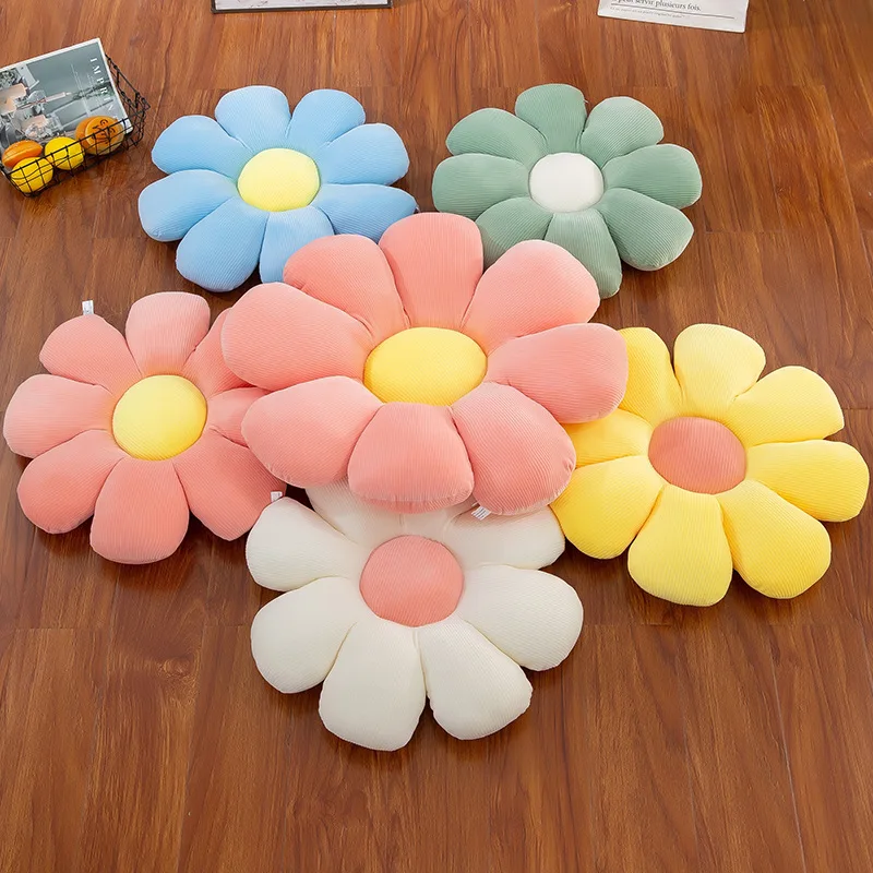 Daisy Pillow Stuffed Flower Cushion Tatami Floor Cushion Sofa Throw Pillow Floor Pad  Flower Shaped Sofa Chair Cushion Props chair cushions