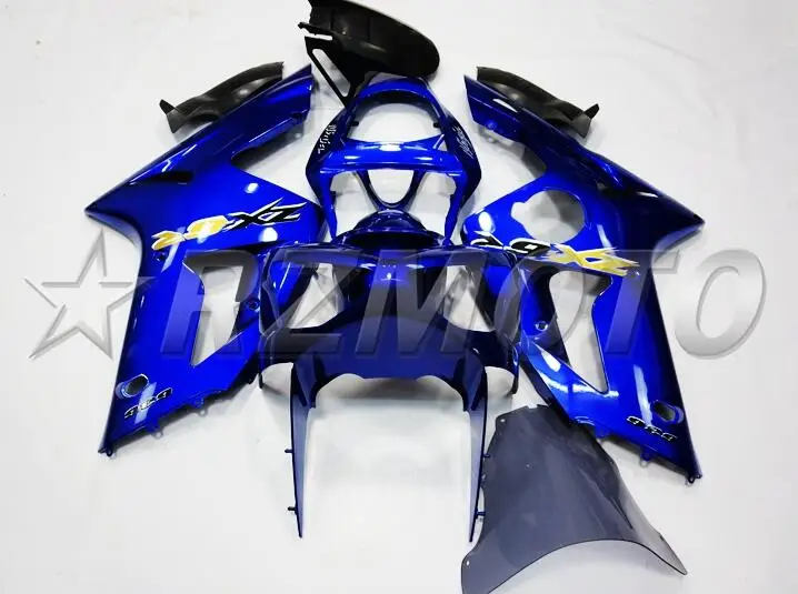 

New ABS Full fairing Fit for Kawasaki ZX6R 2003 2004 motorcycle fairings ZX-6R 03 04 Ninja 636 bodywork set custom blue lights
